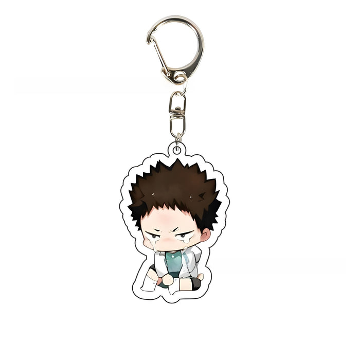 Wholesale schoolbag pain bag anime ornaments acrylic keychain pendant