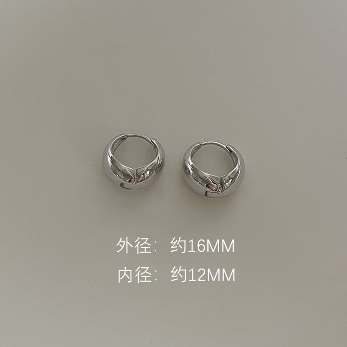 Wholesale Earrings, Silver Needles, Earrings, Women's Simple Earrings, Earrings, Bone Nails, High End Circles, Earrings
