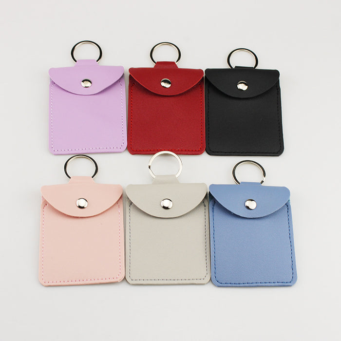 Wholesale Light Gray Artificial Leather Coin Purse Keychain Pendant Fashion Gift