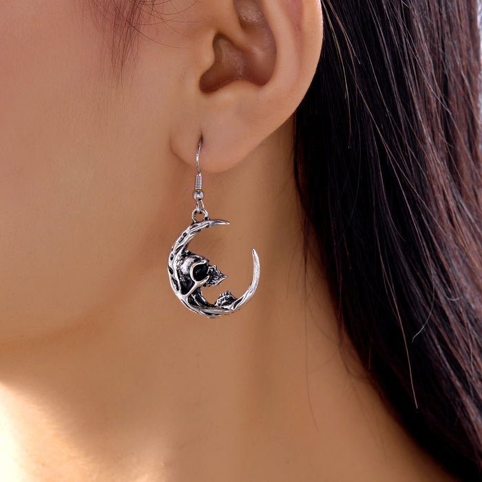 Wholesale Dark Gothic Style  Earrings for Women Skull Skeleton Tassel Earrings Design Earrings