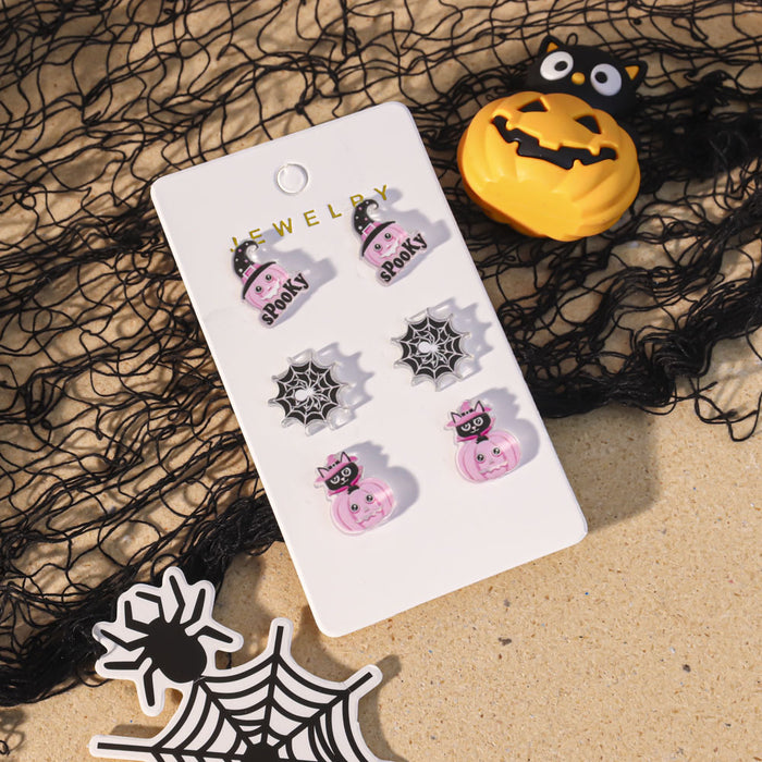 Wholesale  earrings acrylic cute funny shape ghost bow earrings