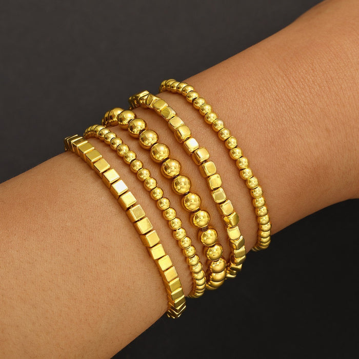 Wholesale CCB round pearl bow bracelet