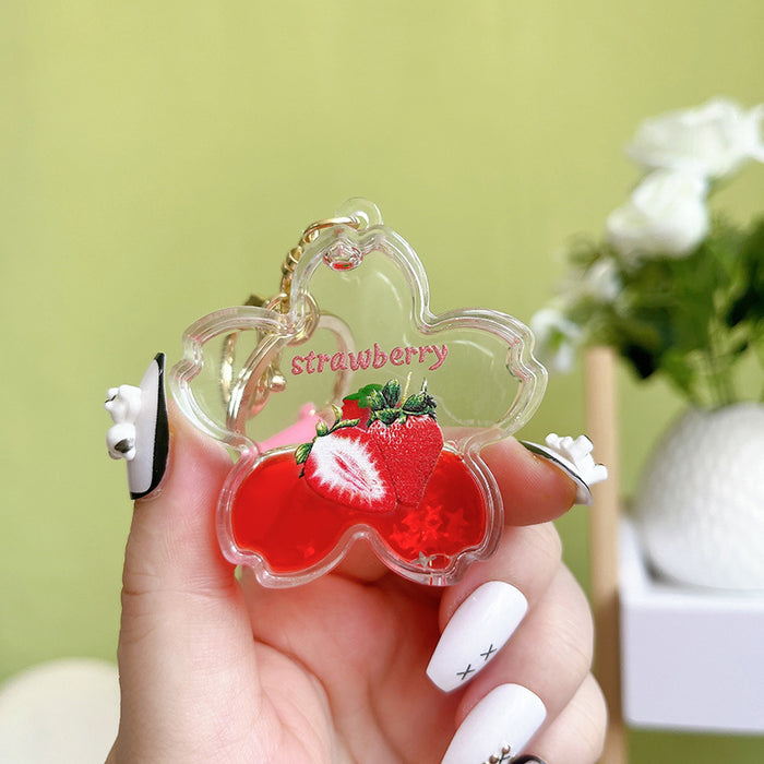 Wholesale Acrylic Oiled Fruit Keychain JDC-KC-YanG067