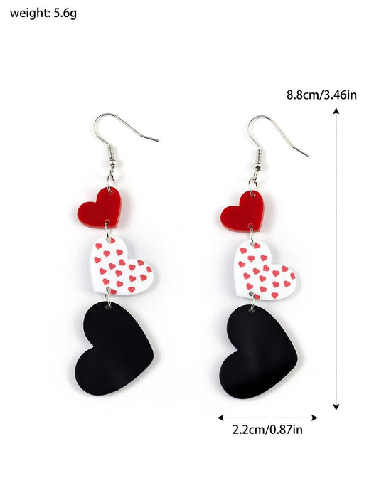 Wholesale Acrylic Heart Envelope 2D Earrings Valentine' s Day Fashion Accessory MOQ≥2