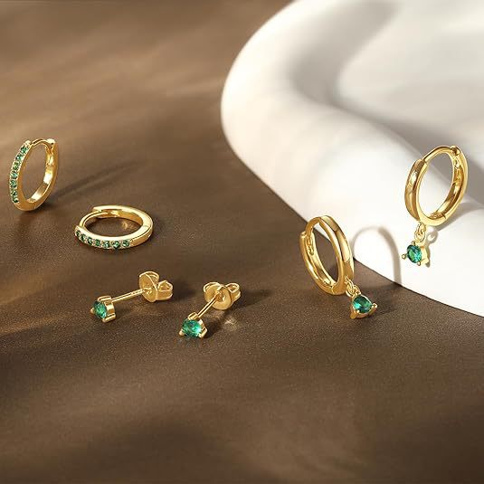 Wholesale Brass genuine gold electroplating hot selling earrings, niche high-end feeling set, earrings, ear buckles