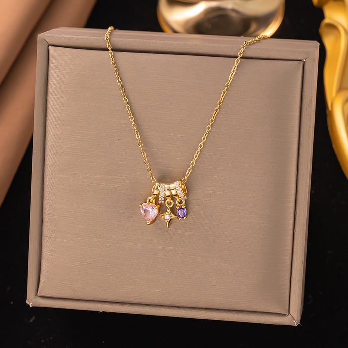 Wholesale heart necklace titanium steel necklace