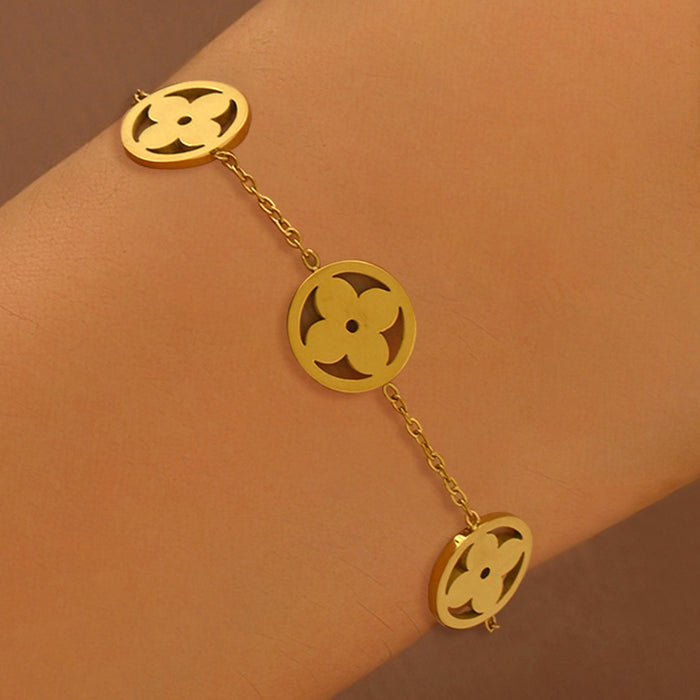 Wholesale Titanium Steel Gold Plated Bangle Bracelet With Row Drill Design For Women Stylish Fashion Accessory For Everyday Wear Or Boutique Resale