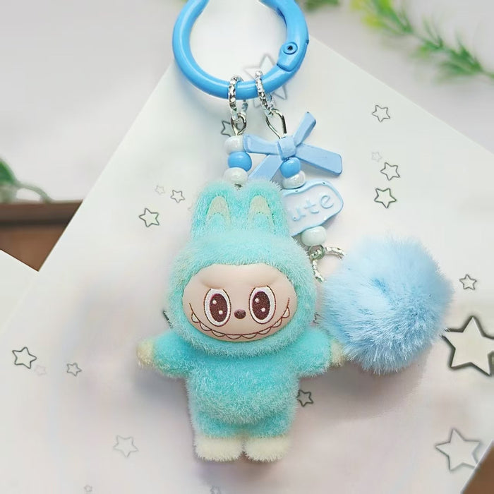 Wholesale Flocked Rabbit Keychain Backpack Charm