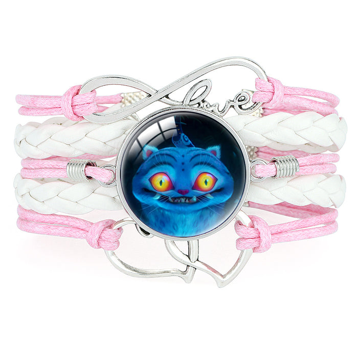Wholesale KPOP Multi-layered Color-blocked Anime Character Crystal Bracelet