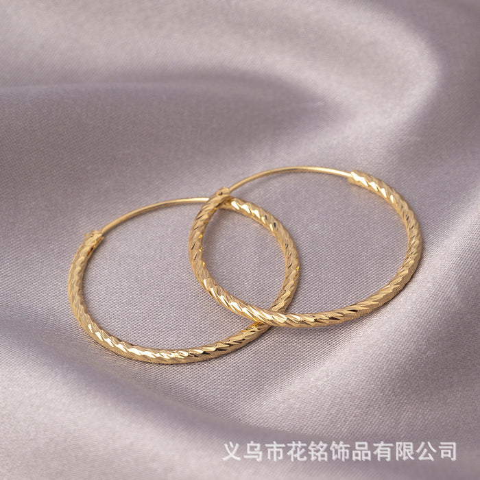 Wholesale Earrings, Large Circles, Plain Circles, Real Gold and Silver Plated Earrings