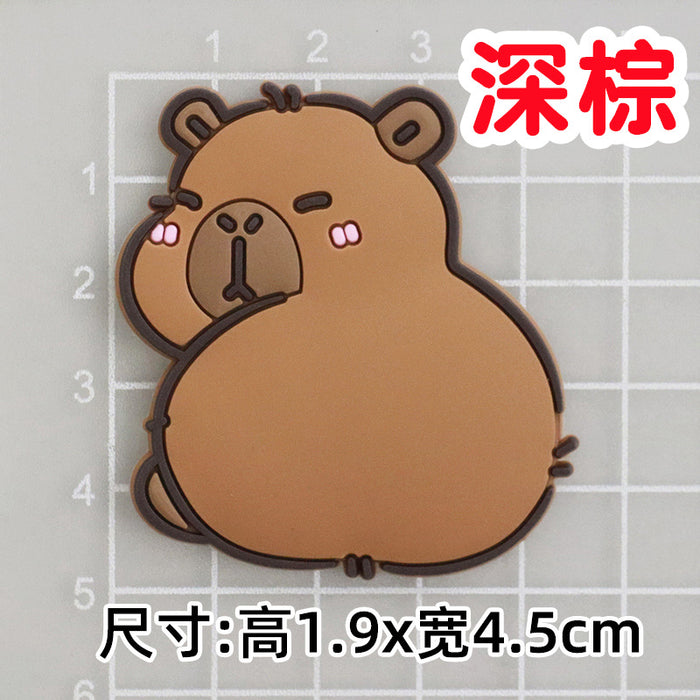 Wholesale 10pcs Cartoon Card Capybara Mobile Phone Case Water Cup Shoes iPad Shell Accessories Decoration Patch