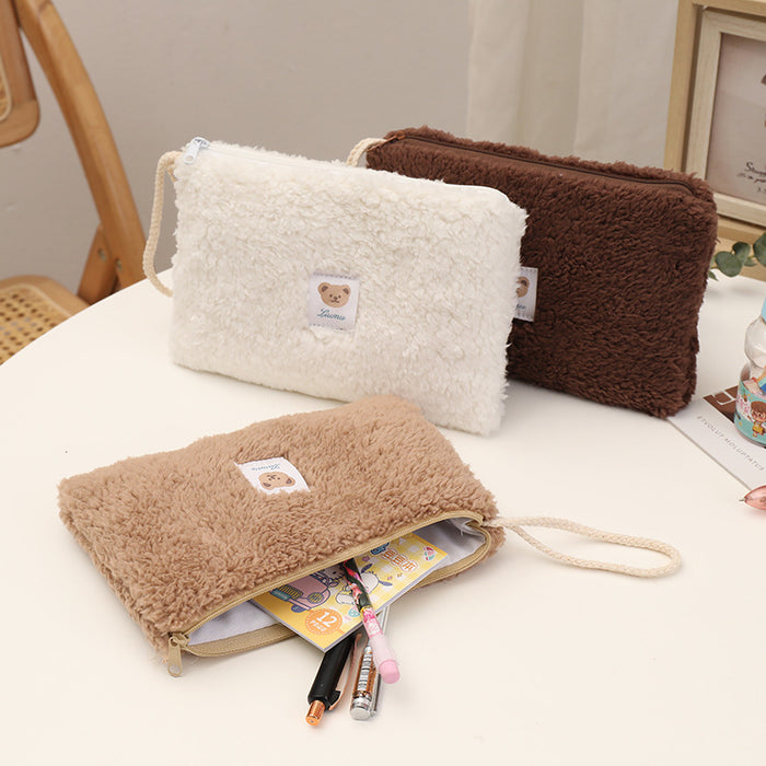 Wholesale Storage bag, small bag, portable plush makeup bag, large capacity travel storage bag