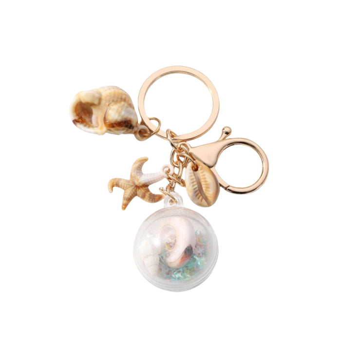 Wholesale Luminous Conch Sequin Small Ball Acrylic Keychain JDC-KC-RongRui055