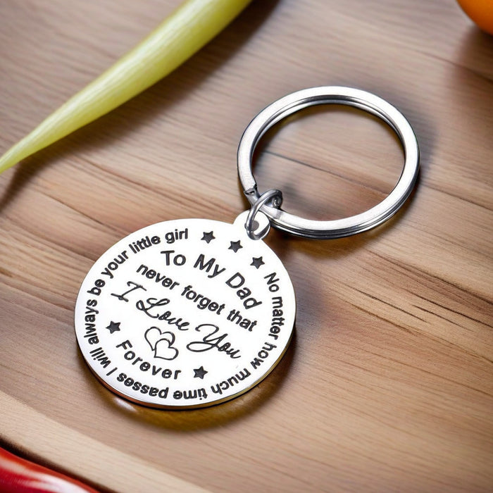 Wholesale Stainless steel keychain Father's Day keychain gift engraving