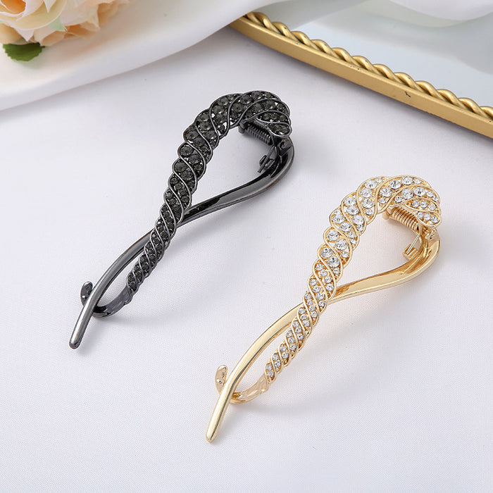 Wholesale diamond hair clip ladies alloy clip Joker headdress hair accessories