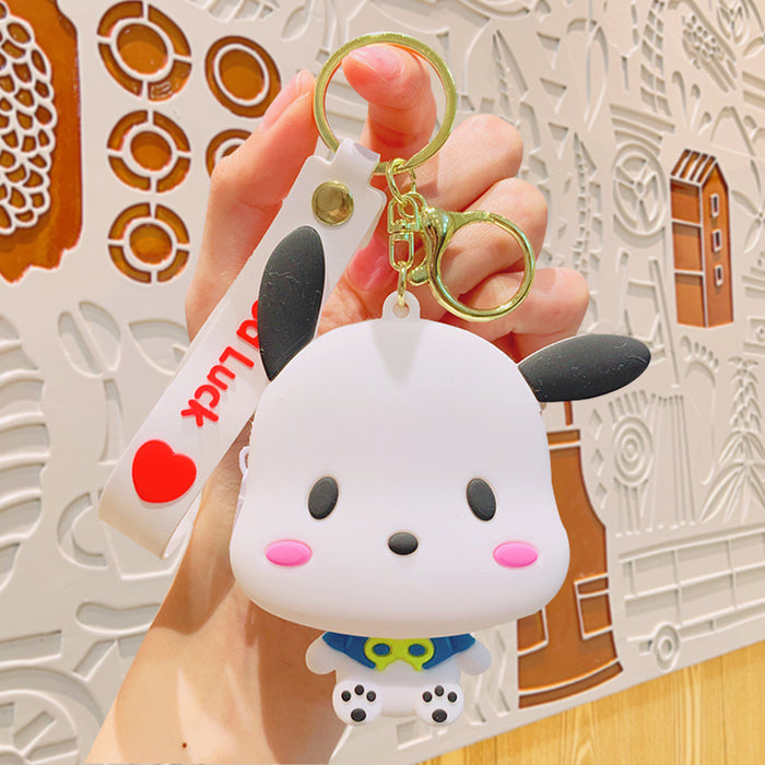 Wholesale Silicone Coin Purse Doll Keychain JDC-KC-KuM002