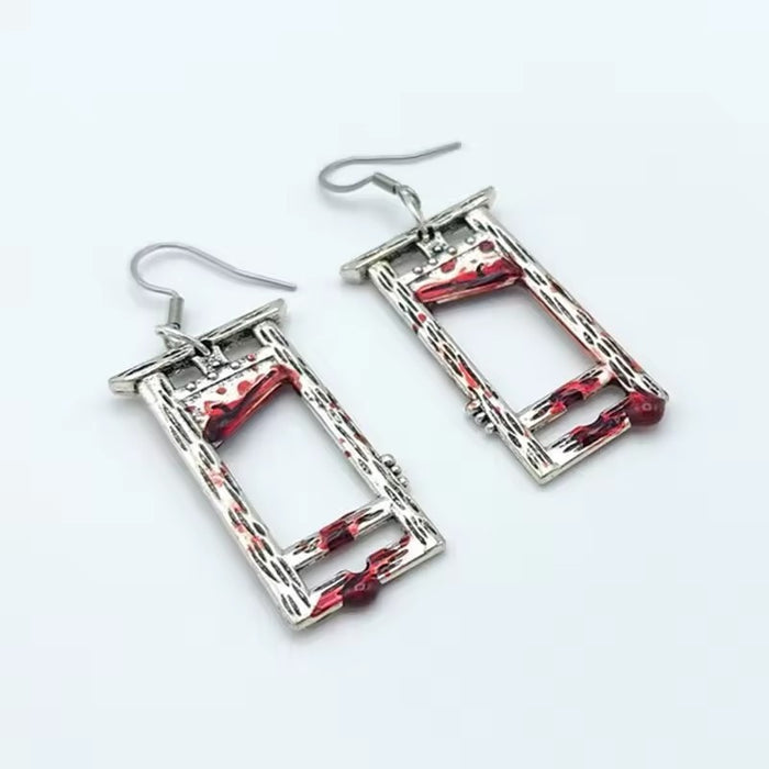 Wholesale Dark Vintage Guillotine Blade Earrings Zinc Alloy  Party Jewelry Accessory