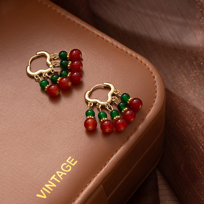 Wholesale Beaded Earrings Women's Ear Drop Cheongsam Hanfu Ear Buckle National Style Earrings