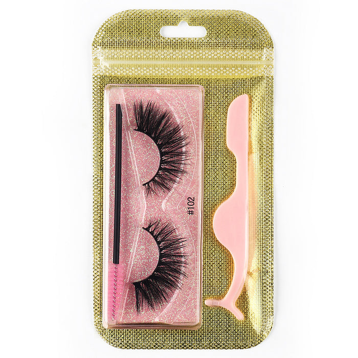 Wholesale combination 3d false eyelashes natural thick pair MOQ≥3 JDC-EY-LanJL002