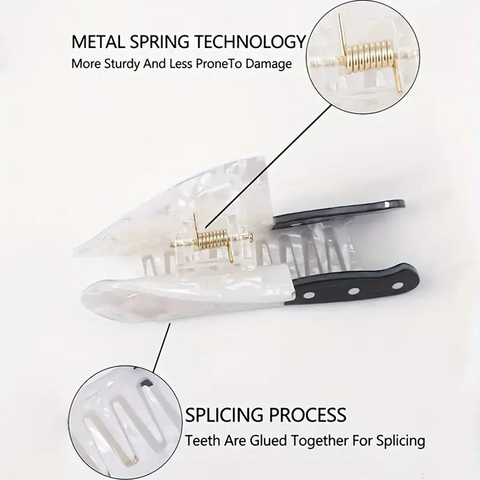 Wholesale Personalized simulation knife clip fun half-hair shark clip punk style ponytail clip  hairpin headdress