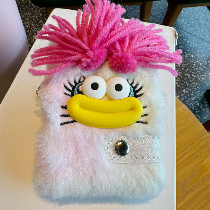 Wholesale Hand Account Book Cute Journal Book High Color Value Girl' s Heart Plush Hand Account Book Notebook