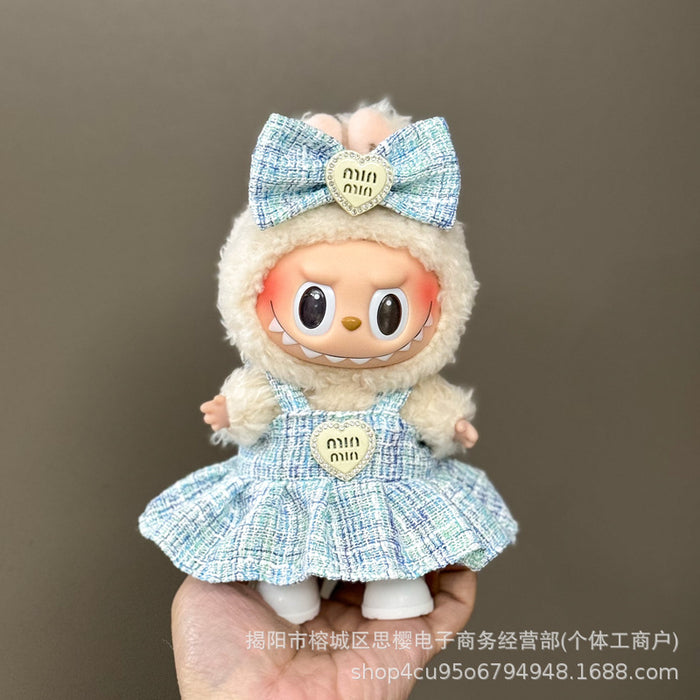 Wholesale 17cm Doll Pendant Plush Toy Clothes Set Skirt