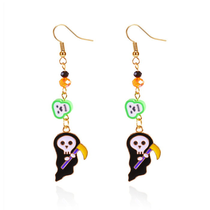 Wholesale  earrings for women fashion personality skull bat pumpkin ghost pendant  earrings