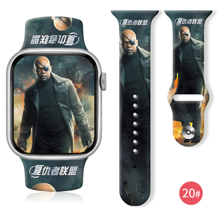 Wholesale Printed Silicone Watch Strap JDC-WD-NuoQi025