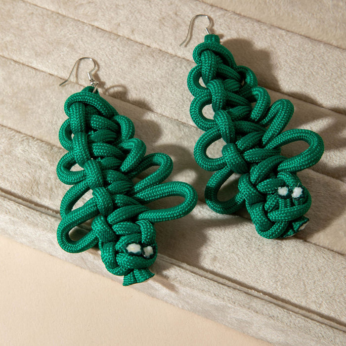 Wholesale Handmade Christmas Tree Earrings Jewelry - Trendy Winter Fashion Accessory MOQ≥2