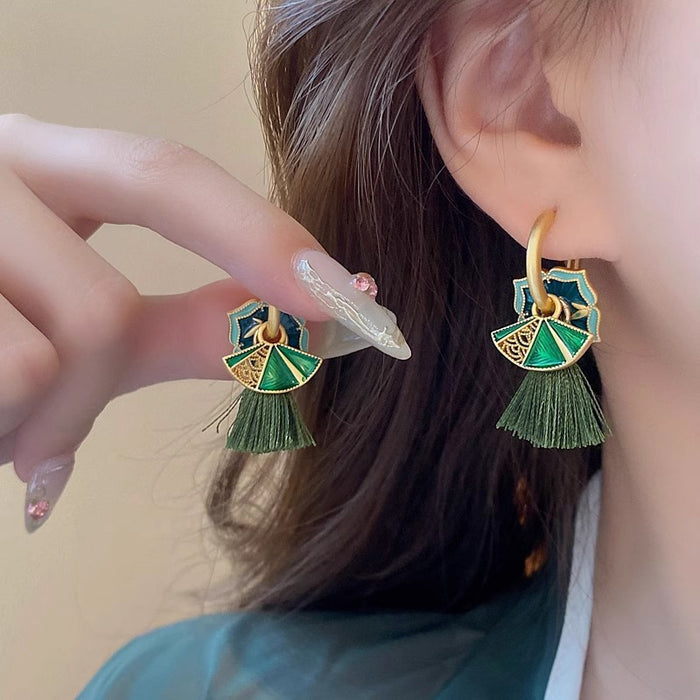 Wholesale Earrings, niche high-end design, a multi wearing painted earring
