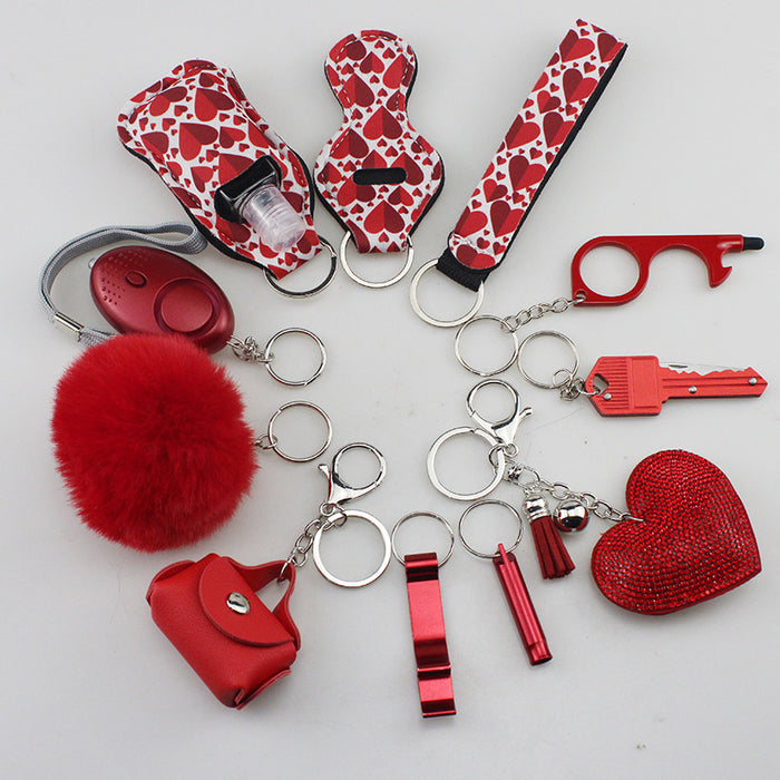 Wholesale Plastic Keychain Multifunctional DIY 10-piece Set JDC-KC-TouMS026