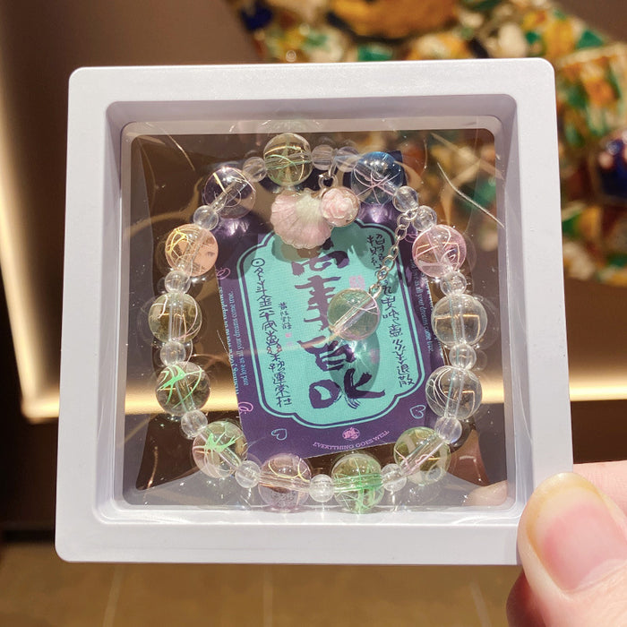 Wholesale Colorful Shell Flower Glass Beaded Bracelet - Kids Fashion Jewelry Accessory MOQ≥3