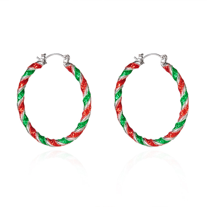 Wholesale Christmas earrings twisted earrings festive atmosphere earrings