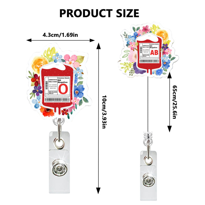 Wholesale Acrylic Flower Infusion Bag Telescopic Clip Easy Pull Keychain JDC-KC-QiDing007