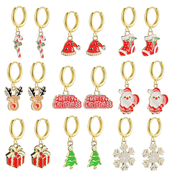 Wholesale Christmas Elegant small hoop earrings