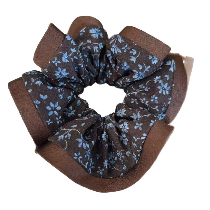 Wholesale Retro floral print hair scrunchie
