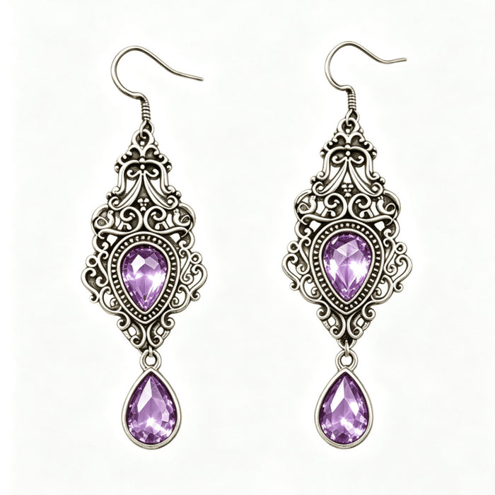 Wholesale Red Electroplated Zinc Alloy Victorian Gothic Vampire sy Earrings  Romantic Fairy Tale Jewelry Boutique Resale Fashion Accessory