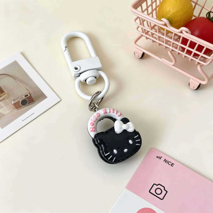 Wholesale Cute Cartoon Resin Cat Handbag Keychain Charm Girl Bag Pendant Gift Boutique Resale