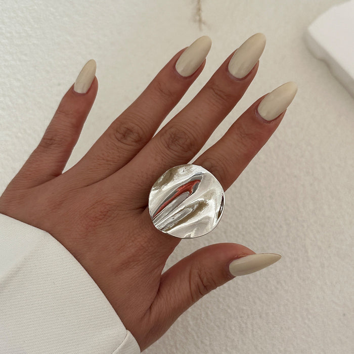 Wholesale Personalized irregular metal ring set, niche high-end flower joint ring accessory