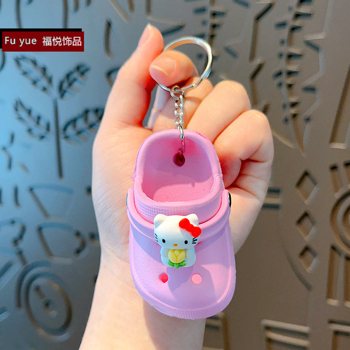 Wholesale Cartoon Mini Slippers Croc Keychain Keychain JDC-KC-FuYue001