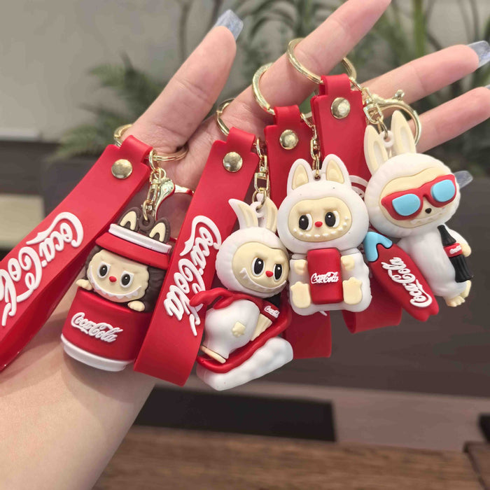 Wholesale Surfing Coke Little Lamb Keychain Little Lamb Doll Cute Schoolbag Pendant