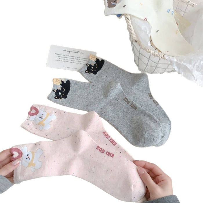 Wholesale New Cute Cartoon Cotton Socks, Mid Tube Socks, Stacked Socks