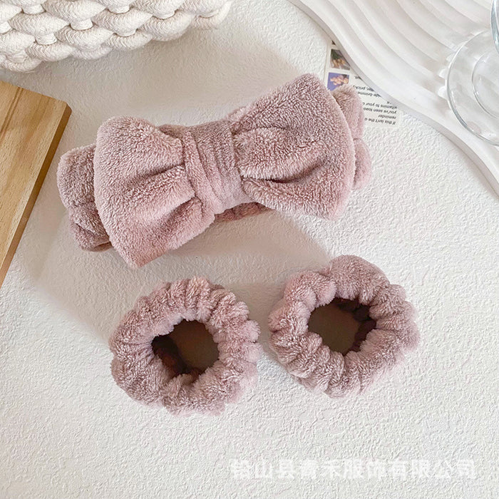 Wholesale Butterfly End Hairband Wristband Set for Women Washing and Beauty Headband Wristband Wristband Hair Accessories Headdress