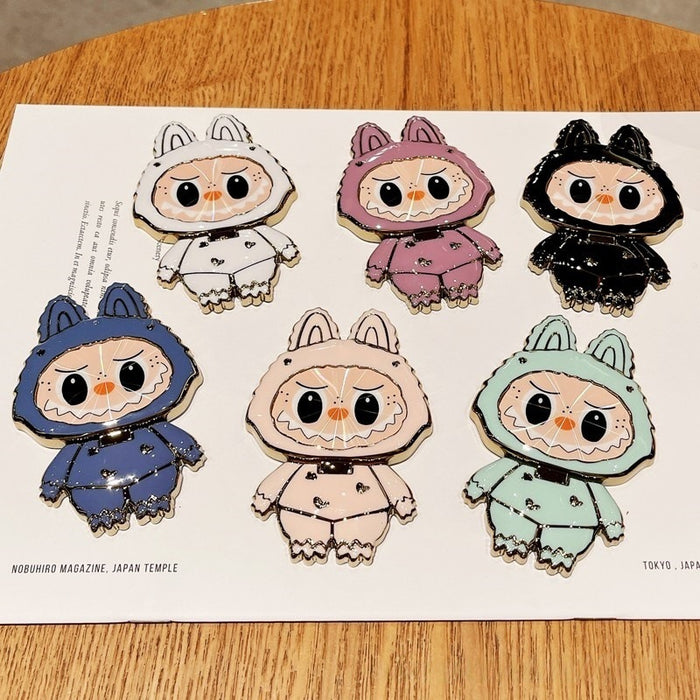 Wholesale Cute Cartoon Solid Color Electroplated Mirror Phone Stand