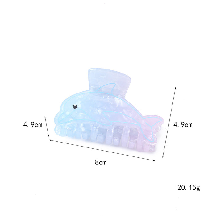 Wholesale Transparent Gradient Jellyfish Claw Hair Clip Acetate Everyday Fashion Accessory
