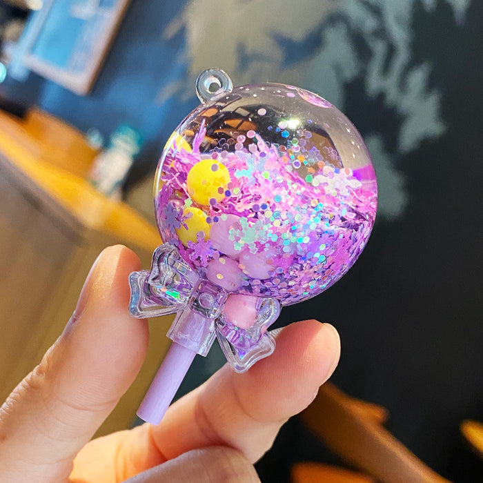 Wholesale Oil-flowing Quicksand Sakura Keychain