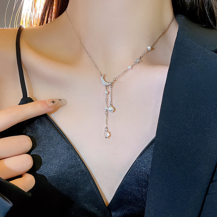 Wholesale Titanium Steel Pearl Necklace