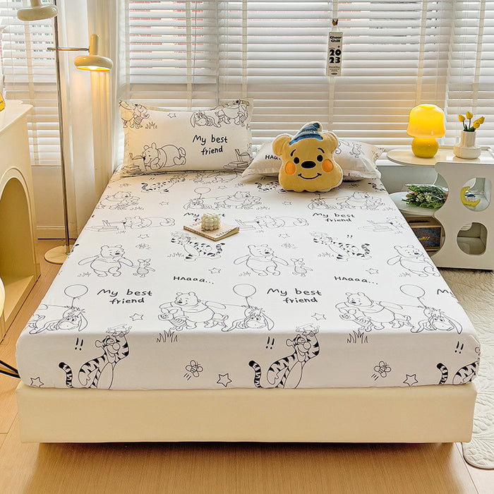 Wholesale A-level Cloud Washed Cotton Cute Cartoon Girl Heart Dormitory Bed Sheets JDC-SEE-AiErMei008