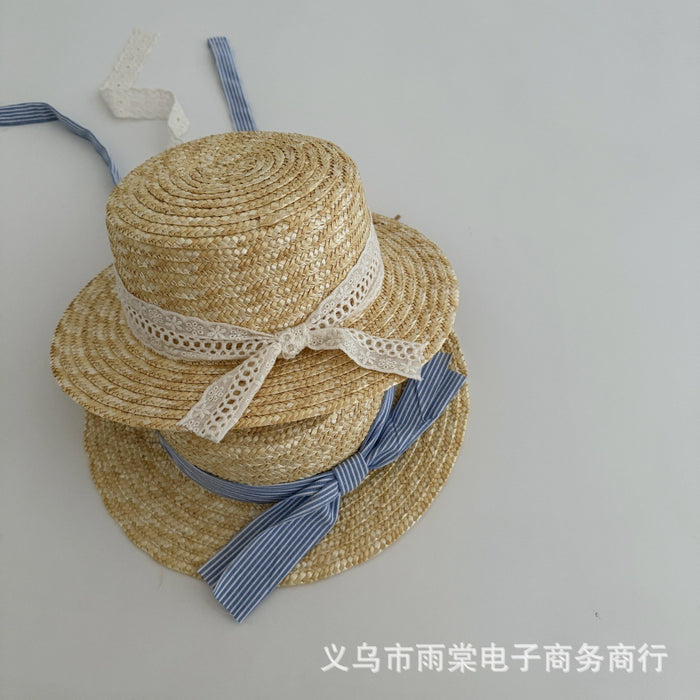 Wholesale Children's Straw Hat Sunscreen Hat Summer Beach Hat Baby Vacation