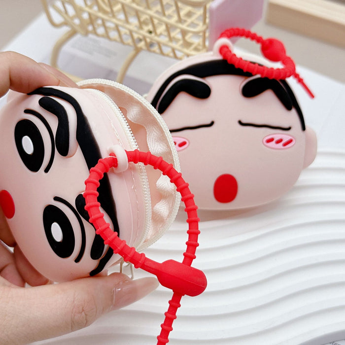 Wholesale  Coin Purse Silicone Keychain Cute Cartoon Doll Student Bag Decorative Pendant